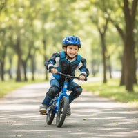 Vest with Guards Stiff-Cover Guarding Gear Set with Guards Zip-Front Vest for Kids, Balance Bike Riding, Motorcycle Training