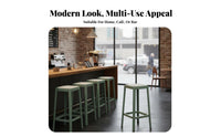 Minimalist Design Stackable Counter Stool with Backrest Easy Maintenance Bar Chair Sturdy Frame Household Furniture single-Piece Molding for Homeowners, Restaurant Owners, Adults, Coffee Shop, Bistro, Kitchen, Reception Area