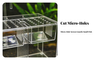 External Aquatic Breeder Box Removable Divider Aquatic Habitat Separation Box Fry Hatchery Unit High-Clearness Acrylic