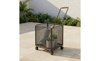 Lightweight Portable Shopping Trolley Wheeled Grocery Trolley 4 Wheels Household Carrier for Supermarket