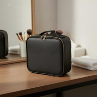 Dimmable Brightness Portable Vanity Case with LED Light USB Rechargeable Makeup Train Case with LED Mirror
