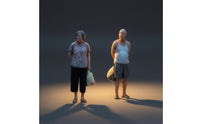 2 Pieces Resin Miniature Couple Figurines Tiny Couple Figure Set Delicate Diorama Figures Unpainted for Collectors