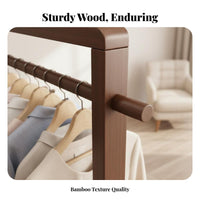 Mobile Design Rolling Clothes Rack with Shelves on Wheels Rolling Closet Organizer with Shelves Sturdy Frame Garment Stand Large Capacity for Apartment Dwellers, Students, Homeowners, Bedroom, Living Room, Entryway, Retail Display