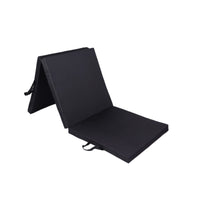 Textile Cover Foldable Exercise Mat Rectangular Tri-Fold Mat