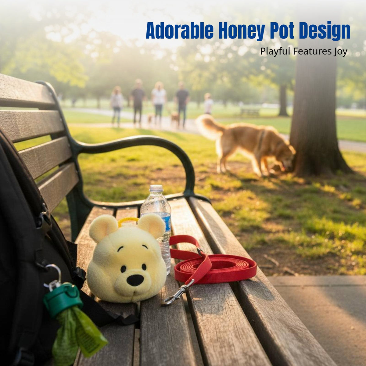 Dog Waste Bag Dispenser, Degradable Thick Pet Outdoor Waste Bag, Cartoon Plush Holder for Dog Walks