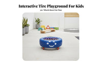 Made from Real Tires Kids Tire Car Colorful Design Net Seat Tire Push-Along Long-Lasting Rubber Material Foot-Powered Balance Toy Easy to Clean for Preschoolers, Toddlers, Teachers, Kindergarten, Daycare Centers, Playground, Backyard
