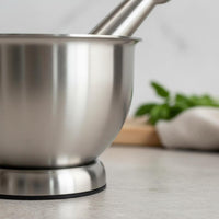 Long-Lasting Stainless Steel Mortar Pestle Rust Resistant Mortar and Pestle Set Rustproof Garlic Grinder Set Heavy Duty for Cooking