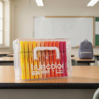 36 Pieces Fine Soft Tips Acrylic Marker Set Direct-Liquid 36-Piece Marker Set Layered Organizer Sketch Pens Rounded Barrels for Drawing, Coloring