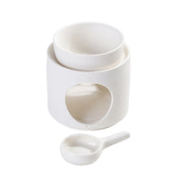 Glazed Melt Melt Burner with Tealight Spoon Decorative Burner Tabletop Fragrance Holder Easy to Use for Tea Corner