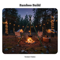 Lashed Pole Tripod Versatile Event Decoration Rustic Design Support Structure for Campers, DIY Enthusiasts, Outdoor, Camping, Weddings