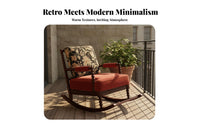 Vintage Design Spindle Back Rocking Chair Ergonomic Design Spindle Frame Rocker Luxurious Cushioning Seating Furniture Polished Finish for Seniors, Homeowners, Balcony, Living Room, Bedroom, Sunroom