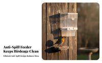Automatic birds Feeder Easy to Refill Cage Hanging birds Feeder Large Capacity Leak Resistant Food Box for Indoor