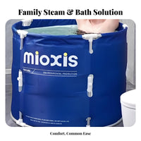 Foldable Steam Barrel Space-Saving Foldable Soaking Tub Spa-Like Experience Easy to Clean for Renters, Small Apartments