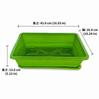Rectangular Planter, For Home Vegetable Gardens, Flower Pot, Large, Plastic, Drainage Holes, With Saucer