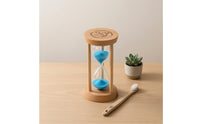 Wooden Hourglass Natural Wood Sandglass Tabletop for Desk, Tooth Brushing, Kids