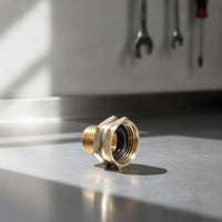 Hose Fitting with Washer Brass Hose Adapter Pipe Adapter Leak Proof Corrosion Resistant for Gardeners, Garden, Irrigation
