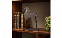 Horse Sculpture with Base Modern Standing Horse Statue Rustic Sculpture with Base for Home Stylists, Tabletop, Office