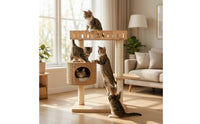 Feline Furniture with Condo Wooden Cat climberSaving Furniture for Living Room, Bedroom