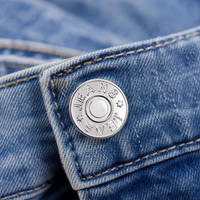 DIY Jeans Buttons, 5x 17mm No-Sew Replacement Buttons, Alloy Waist Adjustment Kit for Broken Jeans, Clothing Repair