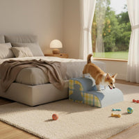 Soft Dog Stairs Non-Slip Soft Pet Steps Foam Dog Ramp Lightweight Foam Pet Steps Scuff Resistant for Elderly Animals, Sofa Entry