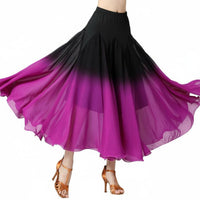 Modern Dance Swing Skirt Flowy Gradient Long Dance Skirt for Dancers