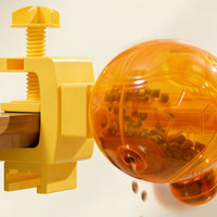 Rotating Clamp-on Pet Feeder Mental Enrichment Table Lip Feeder Boredom Breaker Treat Dispensing Toy Exercise