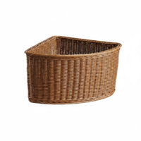 5 Pieces Space-Saving Fan Shape Basket Lightweight Triangular Storage Basket Stackable Triangular Storage Bin Open Top for Closet, Bedroom, Living Room