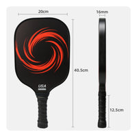 16mm Pickleball Paddle with Fiberglass Face Textured Grip Pickleball Paddle with Honeycomb Core Lightweight Racket Long-Lasting for Beginners, Training