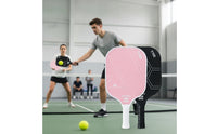 2 Pieces Fiberglass Pickleball Paddle Set with Bag Polypropylene Honeycomb Pickleball Set Long-Lasting Racket Lightweight for Beginners, Adults, Outdoor Games