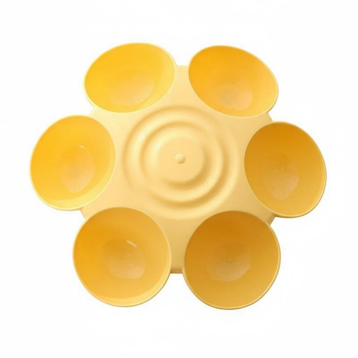Easy to Clean 6 Compartment Pet Feeder Material 6 Bowl Pet Dish Polished Edges for Small Dog Owners, Mealtime, Indoors, Kitchen