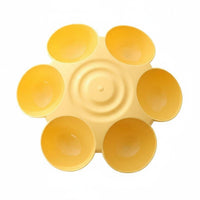 Easy to Clean 6 Compartment Pet Feeder Material 6 Bowl Pet Dish Polished Edges for Small Dog Owners, Mealtime, Indoors, Kitchen