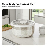 Large Capacity Rice Storage Container Moisture-Proof Rice Dispenser with Measuring Cup Food-Safe
