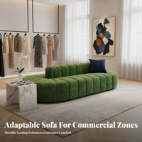 Double-Sided Curved Sofa Freestanding Commercial Furniture Modern design Lounge Seating for Shopkeepers, Business Owners, Cafes, Salons, Retail Stores