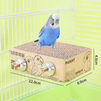 Corrugated Cardboard African Grey Parrot Toys with Threaded Rod, Parrot Accessory for Beak Grinding and Stress Relief