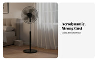 Strong Wind Pedestal Fan Powerful Airflow Distant Control Floor Fan Quiet Operation Cooling Appliance Auto-Deactivate Timer for Bedroom, Living Room, Office