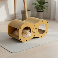 Wavy Cat Scratcher House Construction Pet Supplies Curved Design for Cats