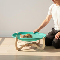 Cooling Pet Cot Washable Elevated Mesh Pet Bed Waterproof-Resistant Wooden Frame Cat Bed for Cats