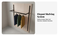 A-Pillar Display Bracket Square Tube Construction Clothing Rack Hanging Bar Modular Clothing Display Rail for Spacious Wardrobe