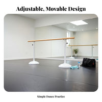 Non-Slip Feet Freestanding Ballet Barre Stable Weighted Base Portable Ballet Barre Easy Installation Freestanding Dance Bar Sturdy Construction for Children, Dancers, Beginners, Gym