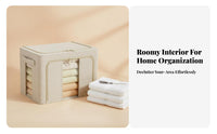 textile Storage Box Sturdy Construction foldable Wardrobe Organizer Stackable
