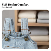 1/12 Scale Doll Overalls Miniature Cute Suspender Pants Body Doll Clothes for BJD Hobbyists
