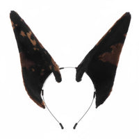 Spotted Pattern Doberman Ear Headband Cosplay Dog Ear Headband Halloween Faux Hair Creature Ears Realistic Look for Convention, Party