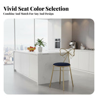 Nordic Design Bow-Back Counter Stool Light Luxury Design Bar Chair Cushioned Seat Household Furniture Built-in Footrest for Homeowners, Business Owners, Entertainers, Reception Area, Kitchen Island, Cafe, Dining Room