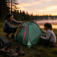 Automatic Pop-Up Hexagonal/Square Camping Tent - UV Protection, Waterproof, Insect-Proof, Portable for Outdoor Travel