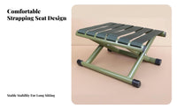 Foldable Design foldable Camp Seat with Backrest Lightweight space-saving Backrest Stool Sturdy Frame Portable Seating long-enduringing Construction for Commuters, on-the-& moveers, Queueing, Sporting events, Picnics, on-the-& move