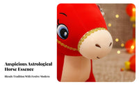 Chinese Astrological Horse Doll Auspicious Design Chinese New Year Horse Stuffed Season Holiday Stuffed Souvenir Festive