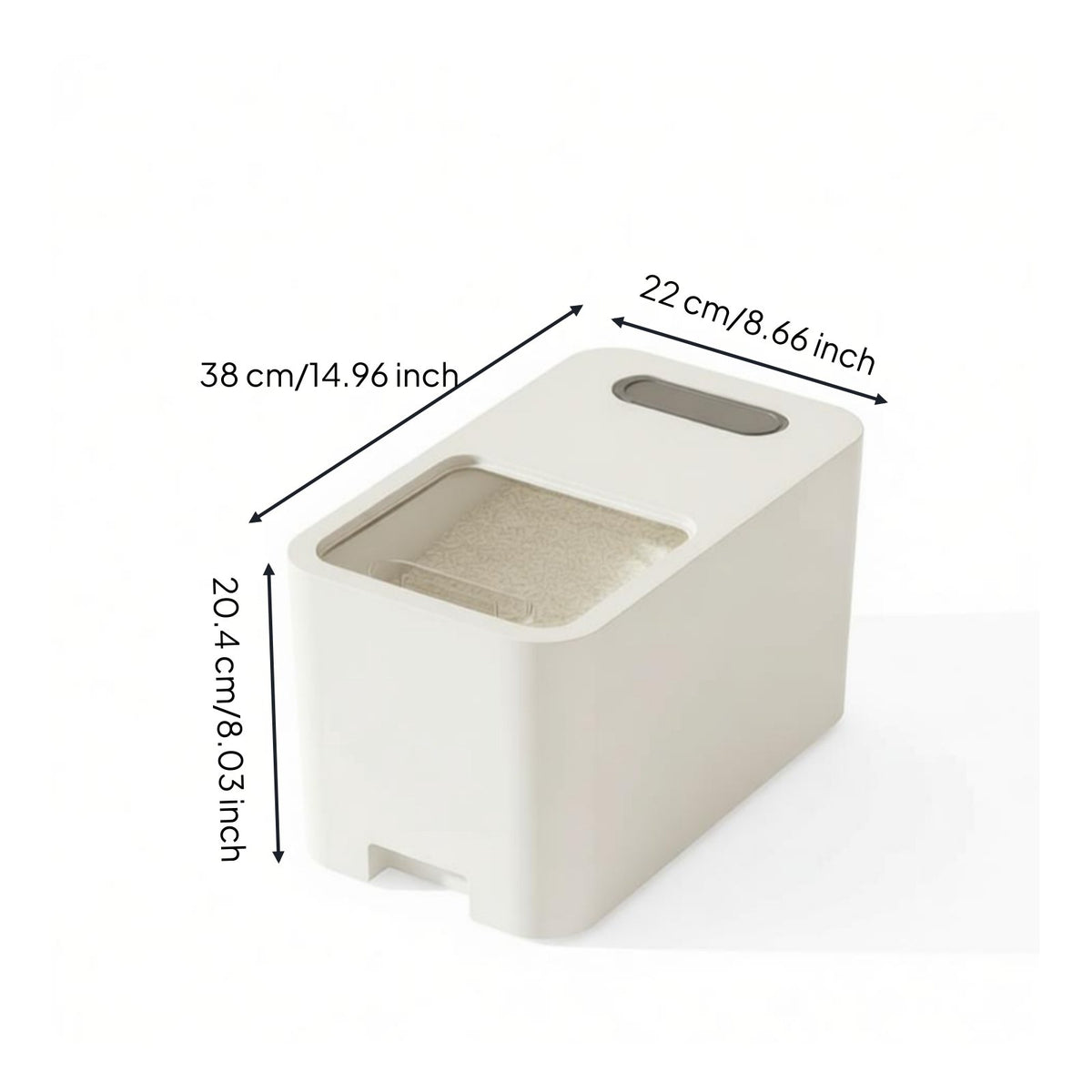 Moisture-Proof Rice Storage Container Transparent Lid Rice Storage Bin Safe