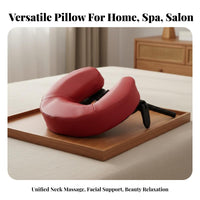 U-Shaped Headrest Pillow Multi-Functional U-Shaped Face down Pillow Easy to Clean Foldable Massage for Beauticians, Home, Bedroom, Medical Facility