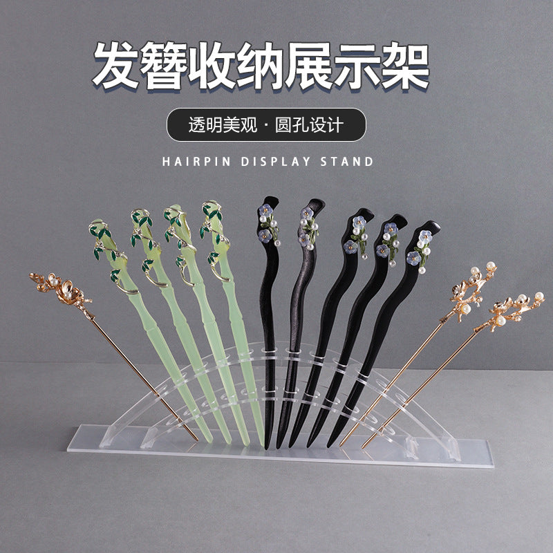 Acrylic Hairpin Storage Box with Transparent Display