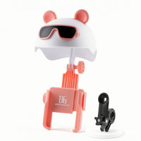 Easy to Install Phone Holder with Mini Helmet Sun Shade 360-Degree Rotating Phone Holder with Helmet Shade Adjustable Rotatable for Motorcyclists, Motorcycles